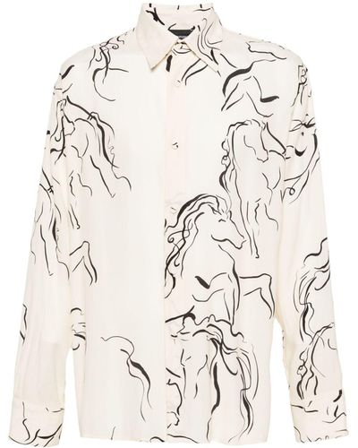Emporio Armani Camisa con estampado abstracto - Neutro