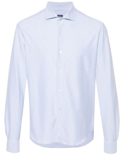 Fedeli Striped Jersey Shirt - White