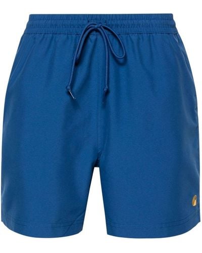 Carhartt Chase Logo-embroidered Swim Shorts - Blue