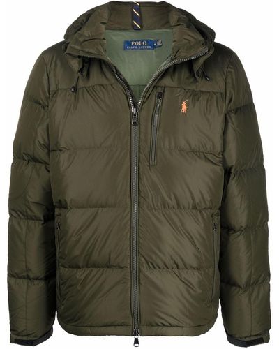 Polo Ralph Lauren Logo-embroidered Padded Recycled-polyester And Recycled-down Jacket X - Green
