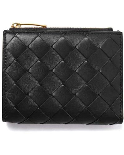 Bottega Veneta Small Intrecciato Leather Wallet - Black