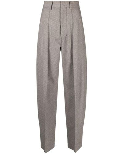 Isabel Marant Pressed-crease Tailored Trousers - Grey