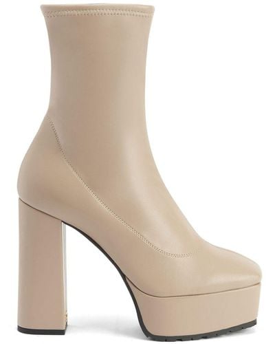 Giuseppe Zanotti The New Morgana 120mm Ankle Boots - Natural