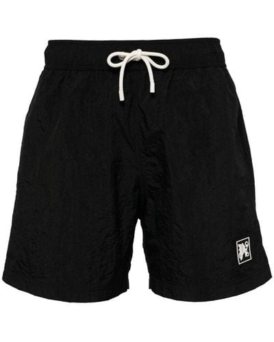 Palm Angels Pa Mono-patch Swim Shorts - Black