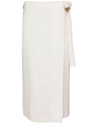 MSGM Wrap Midi Skirt - White