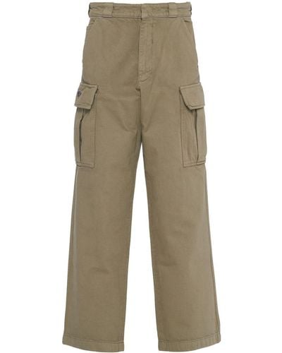 Prada Pantalon ample en coton à poches cargo - Neutre