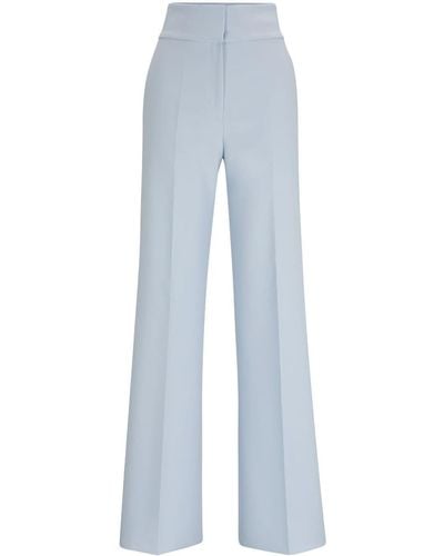 HUGO Tailored Straight-leg Trousers - Blue