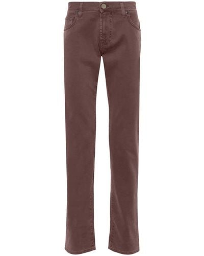 Corneliani Low-rise Tapered Jeans - Purple