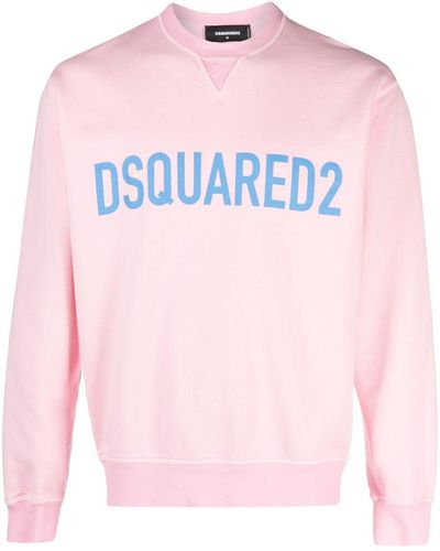 DSquared² Logo-print Cotton Sweatshirt - Pink