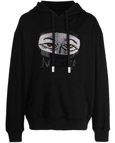 Haculla Eyes On You Studded Cotton Hoodie - Black