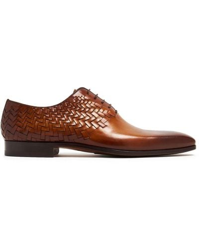 Magnanni Interwoven Detailing Oxford Shoes - Brown