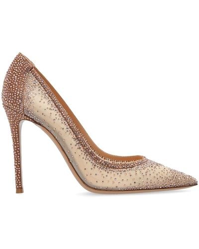 Gianvito Rossi Rania 100mm Leather Court Shoes - Pink