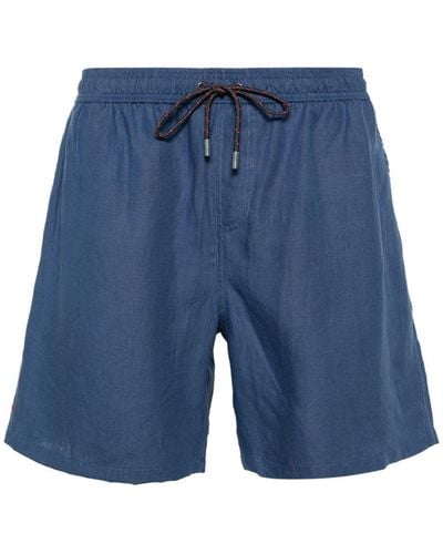 Sease Hanf-Shorts mit Kordelzug - Blau