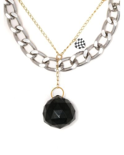 Amir Slama Charm-detail Chain Necklace - White