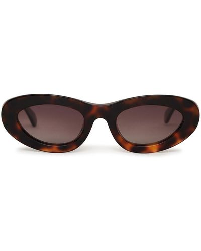 Anine Bing Roma Cat-eye Frame Sunglasses - Brown