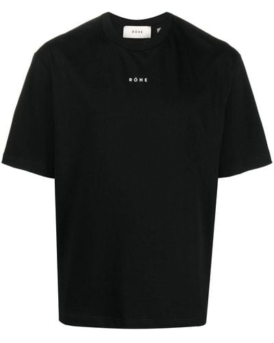 Rohe T-shirt Met Logoprint - Zwart