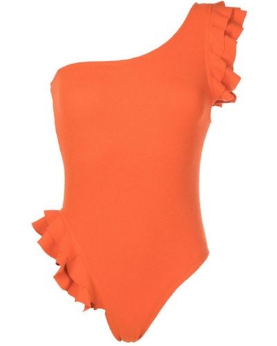 Clube Bossa Koss Ruffle-trim Detail Swimsuit - Orange