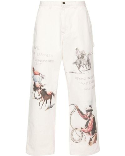 One Of These Days Fort Courage Straight Pants - White