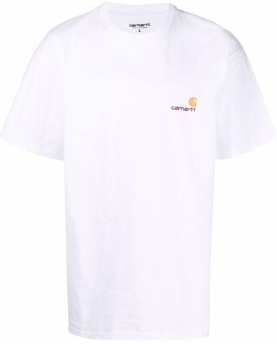 Carhartt T-Shirt mit Logo-Stickerei - Weiß