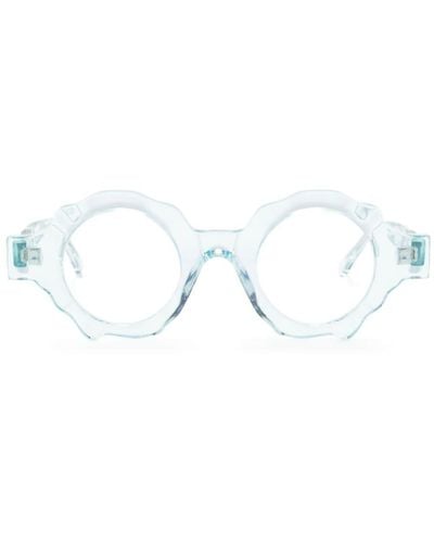 Kuboraum G3 Wt ラウンド眼鏡フレーム - ブルー