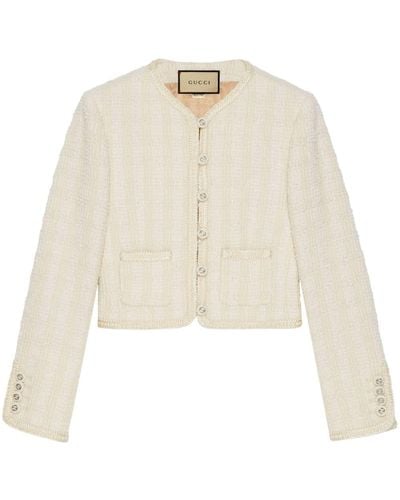 Gucci Jacke Aus Tweed - Natur