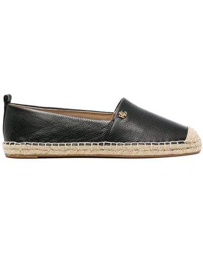 Lauren by Ralph Lauren Cameryn Leather Espadrilles - Black