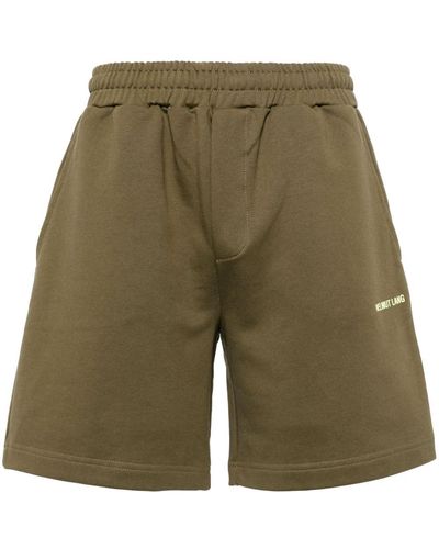 Helmut Lang Pantalones cortos con logo - Verde