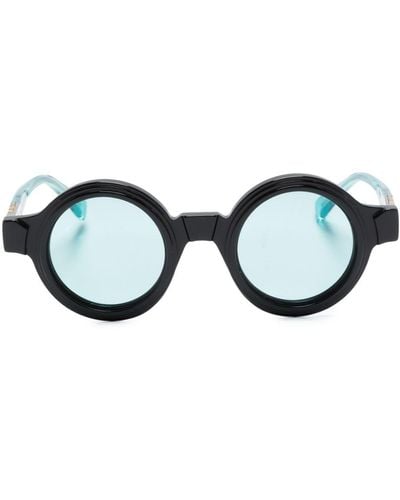 Kuboraum S2 Round-frame Tinted Sunglasses - Blue