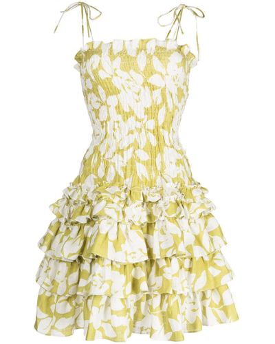 Bambah oversize bow detail gown - Green