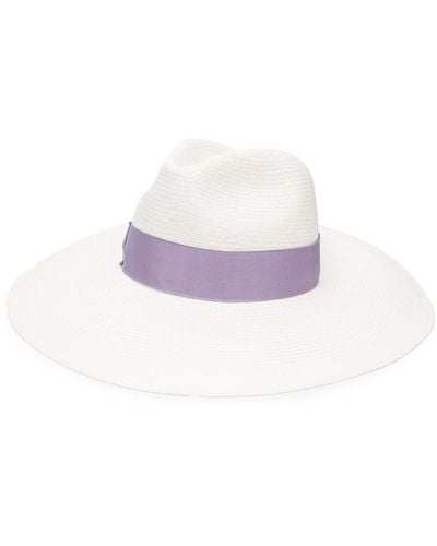 Borsalino Sombrero de verano con lazo - Rosa