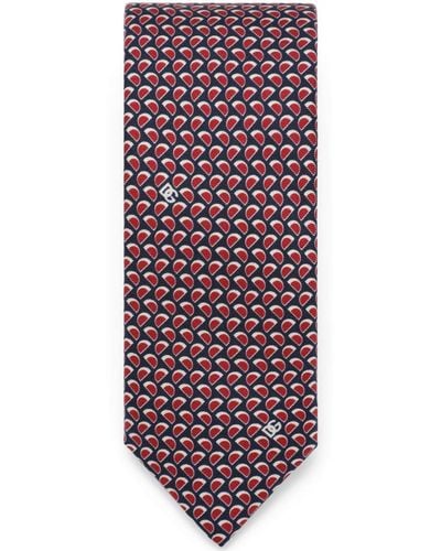 Dolce & Gabbana Graphic-print Silk Tie - Purple