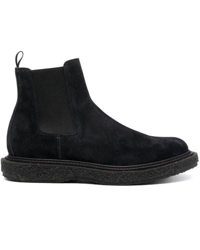 Officine Creative Elasticated-panel Suede Boots - Black