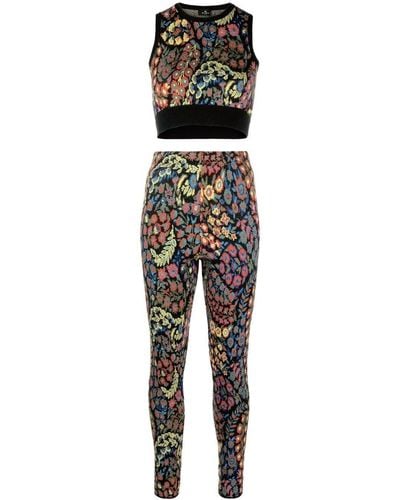 Etro Knitted Floral Two-piece Set - Black
