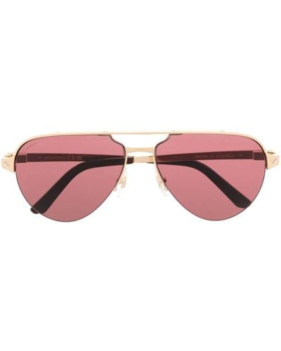 Cartier Gafas de sol con montura estilo piloto - Rosa