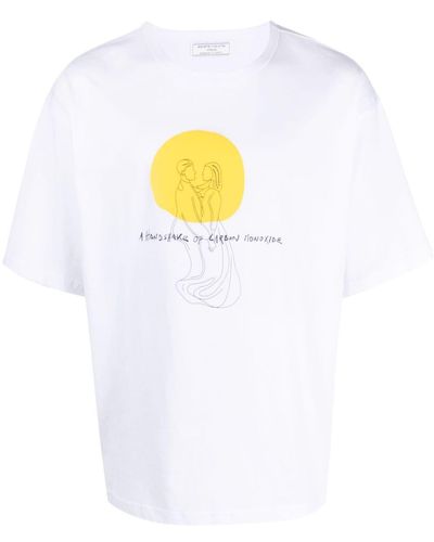 Societe Anonyme T-shirt en coton à imprimé graphique - Blanc