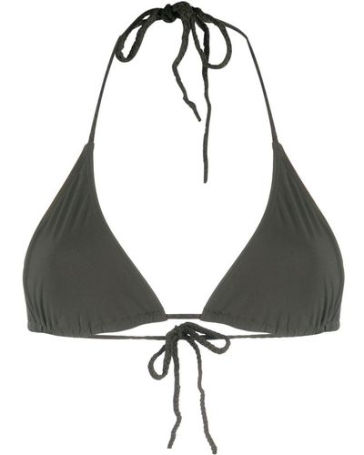 Totême Top de bikini con diseño triangular - Blanco