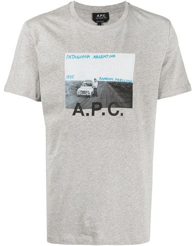 A.P.C. Lucien フォトプリント Tシャツ - グレー