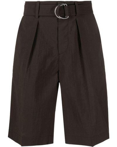 Nanushka Belted Tailored Shorts - Black