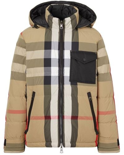 Burberry Reversible Exaggerated Check Padded Jacket - Brown