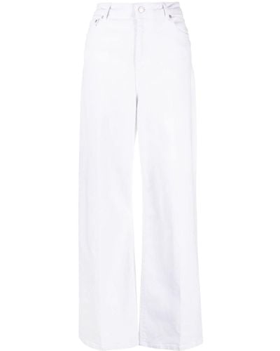 Officine Generale Ginger Mid-rise Wide-leg Jeans - White