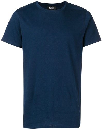 A.P.C. T-shirt Met Ronde Hals - Blauw