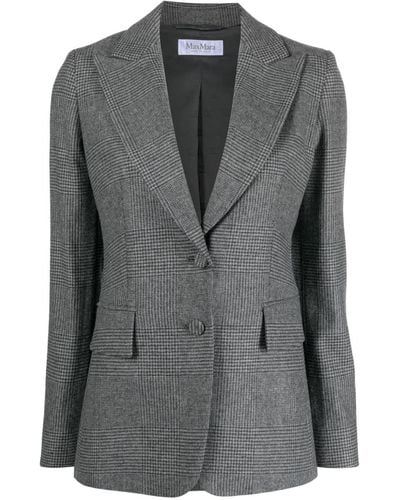 Max Mara Wool Single-breasted Jacket - Grey