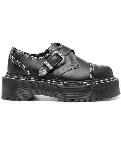 Dr. Martens Monk Gothic Americana Platform Loafers - Black