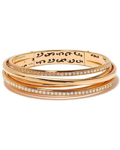 De Grisogono Bracelet multi-rangs en or rose 18ct à ornements en diamant - Métallisé