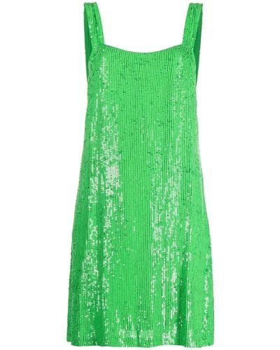 P.A.R.O.S.H. Sequin-embellished Shift Dress - Green