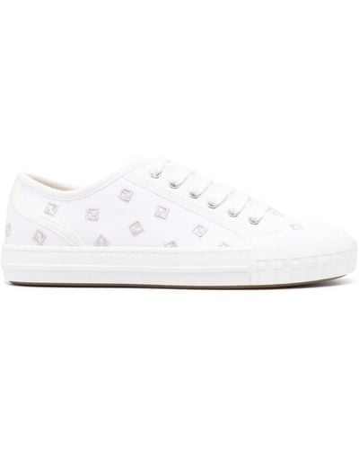 Fendi Domino Sneakers mit FF - Weiß