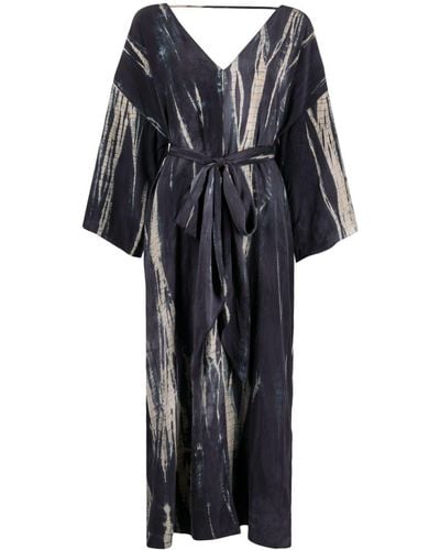 Voz Kleid mit abstraktem Muster - Schwarz