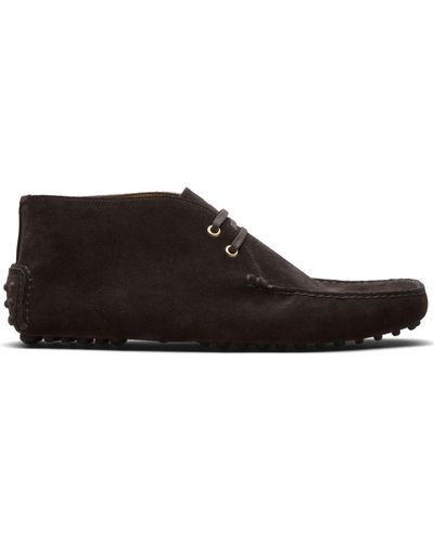 Car Shoe Ankle-length Suede Booties - Brown