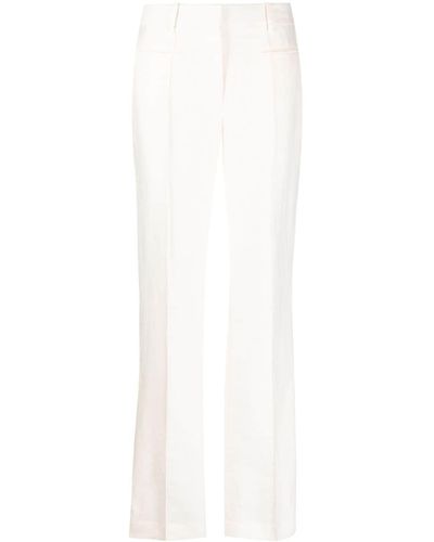 Helmut Lang Pantalon évasé à taille mi-haute - Blanc