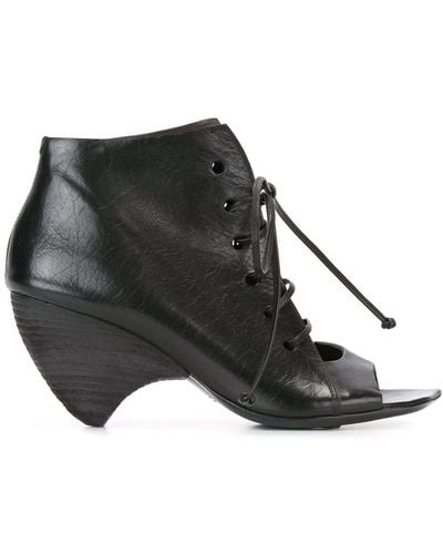 Marsèll Structured Lace-up Ankle Boots - Black